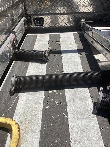 Replacement springs stocked on the service truck